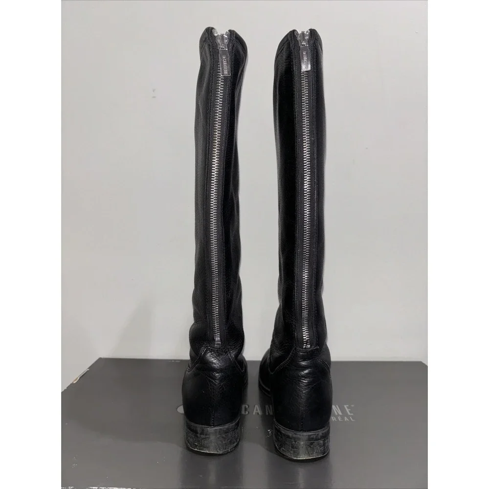La Canadienne Sarit Black Leather Waterproof Women Knee High Boots US 7M 5446002